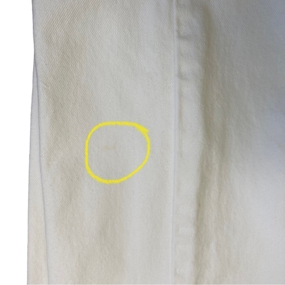 Vintage Y2K DKNY Jeans Straight Leg High Waist White USA Made Size 6 - Picture 12 of 15